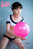 J-cute 133cm バスト平 AGD07 唯（ゆい）ヘッド ピンクボール 植毛タイプ ラブドール LL団 可愛い フルシリコン製 リアルドール
