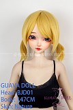 GUAVADOLL アニメドール ソフトビニール製ヘッド+TPE製ボディ 147cm Dカップ BJD01 ヘッド M16ジョイント 他社と交換可能 138-150ＣＭのボディに適用 ナチュラル肌色