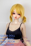 GUAVADOLL アニメドール ソフトビニール製ヘッド+TPE製ボディ 147cm Dカップ BJD01 ヘッド M16ジョイント 他社と交換可能 138-150ＣＭのボディに適用 ナチュラル肌色