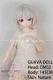 GUAVADOLL アニメドール ソフトビニール製ヘッド+TPE製ボディ 145cm Aカップ DM02 ヘッド M16ジョイント 他社と交換可能 138-150ＣＭのボディに適用 ナチュラル肌色