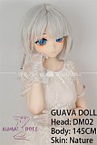 GUAVADOLL アニメドール ソフトビニール製ヘッド+TPE製ボディ 145cm Aカップ DM02 ヘッド M16ジョイント 他社と交換可能 138-150ＣＭのボディに適用 ナチュラル肌色