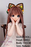 GUAVADOLL アニメドール ソフトビニール製ヘッド+TPE製ボディ 145cm Aカップ DM02 ヘッド M16ジョイント 他社と交換可能 138-150ＣＭのボディに適用 ナチュラル肌色