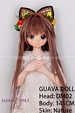 GUAVADOLL アニメドール ソフトビニール製ヘッド+TPE製ボディ 145cm Aカップ DM02 ヘッド M16ジョイント 他社と交換可能 138-150ＣＭのボディに適用 ナチュラル肌色
