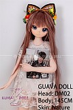 GUAVADOLL アニメドール ソフトビニール製ヘッド+TPE製ボディ 145cm Aカップ DM02 ヘッド M16ジョイント 他社と交換可能 138-150ＣＭのボディに適用 ナチュラル肌色