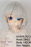 GUAVADOLL アニメドール ソフトビニール製ヘッド+TPE製ボディ 145cm Aカップ DM02 ヘッド M16ジョイント 他社と交換可能 138-150ＣＭのボディに適用 ナチュラル肌色