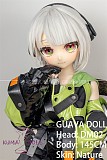 GUAVADOLL アニメドール ソフトビニール製ヘッド+TPE製ボディ 145cm Aカップ DM02 ヘッド M16ジョイント 他社と交換可能 138-150ＣＭのボディに適用 ナチュラル肌色