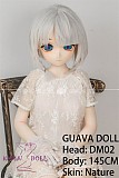 GUAVADOLL アニメドール ソフトビニール製ヘッド+TPE製ボディ 145cm Aカップ DM02 ヘッド M16ジョイント 他社と交換可能 138-150ＣＭのボディに適用 ナチュラル肌色