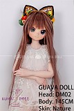 GUAVADOLL アニメドール ソフトビニール製ヘッド+TPE製ボディ 145cm Aカップ DM02 ヘッド M16ジョイント 他社と交換可能 138-150ＣＭのボディに適用 ナチュラル肌色
