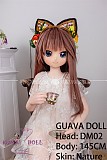 GUAVADOLL アニメドール ソフトビニール製ヘッド+TPE製ボディ 145cm Aカップ DM02 ヘッド M16ジョイント 他社と交換可能 138-150ＣＭのボディに適用 ナチュラル肌色