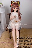 GUAVADOLL アニメドール ソフトビニール製ヘッド+TPE製ボディ 145cm Aカップ DM02 ヘッド M16ジョイント 他社と交換可能 138-150ＣＭのボディに適用 ナチュラル肌色