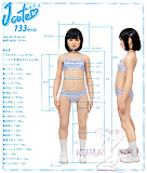 J-cute 133cm バスト平 AGD07 唯（ゆい）ヘッド ラブドール ロリ妹系 シリコンヘッド+TPEボディ ハイブリッド 掲載画像のボディはリアルメイク付き