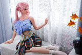【新メイク】フルシリコン製ラブドール Sanhui Doll 145cm Gカップ Meiヘッド アニメヘッド お口開閉機能選択可