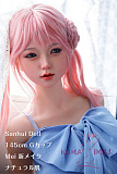 【新メイク】フルシリコン製ラブドール Sanhui Doll 145cm Gカップ Meiヘッド アニメヘッド お口開閉機能選択可