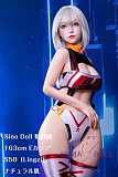 フルシリコン製ラブドール Sino Doll 実践向け 戦闘機 163cm Eカップ S50 凛紫 Linzi ヘッド 掲載画像はリアルメイク付き 顔は蝋人形メイク付き