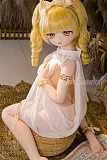 アニメドール ソフトビニール製ヘッド+TPE製ボディ WM Dolls 140cm Bカップ Y011ヘッド 金髪