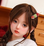 フルシリコン製ラブドール JYDOLL 123cm Bカップ 小依然（Yiran）ヘッド 身体リアルメイク付き