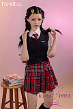 FANREAL 153cm Bカップ  F9-茉（Mo） ROS機能付き リアルメイク付き フルシリコン製ラブドール ノースリーブトップス