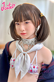 J-cute 137cm バスト平 シリコン頭部+TPEボディ AGD19 萌咲（もえ）ヘッド ラブドール ロリ妹系  ハイブリッド 掲載画像のボディはリアルメイク付き