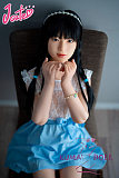 J-cute 137cm バスト平 AGD19 萌咲（もえ）ヘッド  LL団 ラブドール 髪の毛植毛 青いレースのドレス フルシリコン製 リアルドール