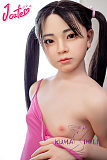 J-cute 137cm バスト平 AGD17 羽純（はずみ）ヘッド  LL団 ラブドール 髪の毛植毛 ツインテール フルシリコン製 リアルドール マゼンタ水着