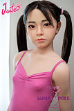 J-cute 137cm バスト平 AGD17 羽純（はずみ）ヘッド  LL団 ラブドール 髪の毛植毛 ツインテール フルシリコン製 リアルドール マゼンタ水着