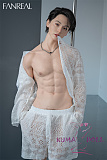FANREAL 173cm Kevinヘッド 一体式ペニス 筋肉タイプ リアルメイク付き フルシリコン製ラブドール 掲載画像は硬めシリコンヘッド