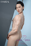 FANREAL 173cm Kevinヘッド 一体式ペニス 筋肉タイプ リアルメイク付き フルシリコン製ラブドール 掲載画像は硬めシリコンヘッド