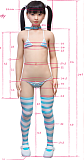 J-cute 149cm バスト平 AGD18 優心（ゆうみ）ヘッド ラブドール 妹系 フルシリコン製 ダッチワイフ