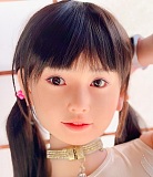 J-cute 137cm バスト平 AGD19 萌咲（もえ ）ヘッド  LL団  髪の毛植毛 フルシリコン製 リアルドール 波点ドレス