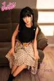 J-cute 137cm バスト平 AGD19 萌咲（もえ ）ヘッド  LL団  髪の毛植毛 フルシリコン製 リアルドール 波点ドレス