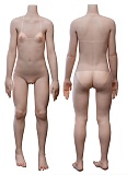 J-cute 137cm バスト平 AGD19 萌咲（もえ ）ヘッド  LL団  髪の毛植毛 フルシリコン製 リアルドール 波点ドレス