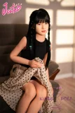 J-cute 137cm バスト平 AGD19 萌咲（もえ ）ヘッド  LL団  髪の毛植毛 フルシリコン製 リアルドール 波点ドレス