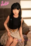 J-cute 137cm バスト平 AGD19 萌咲（もえ ）ヘッド  LL団  髪の毛植毛 フルシリコン製 リアルドール 波点ドレス