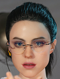 フルシリコン製 Game Lady 171cm Gカップ No.27_1 硬質シリコンヘッド リアルメイク付き 眉毛とまつ毛植毛あり  ライトニング