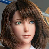 フルシリコン製 Game Lady 171cm Gカップ No.27_1 硬質シリコンヘッド リアルメイク付き 眉毛とまつ毛植毛あり  ライトニング