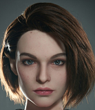 フルシリコン製 Game Lady 171cm Gカップ No.27_1 硬質シリコンヘッド リアルメイク付き 眉毛とまつ毛植毛あり  ライトニング