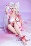 Sino Dol 戦闘機 143cm Kカップ 爆乳 S58 凛墨(Linmo)ヘッド フルシリコン製 可愛さ満点 狐耳 アニメ風ドール 波打つお尻/エアバッグ包み込み式膣無料