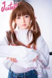 J-cute 137cm バスト平 AGD17 羽純（はずみ）ヘッド  LL団 ラブドール 髪の毛植毛 フルシリコン製 リアルドール パーカー デニムミニスカート