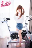J-cute 137cm バスト平 AGD17 羽純（はずみ）ヘッド  LL団 ラブドール 髪の毛植毛 フルシリコン製 リアルドール パーカー デニムミニスカート
