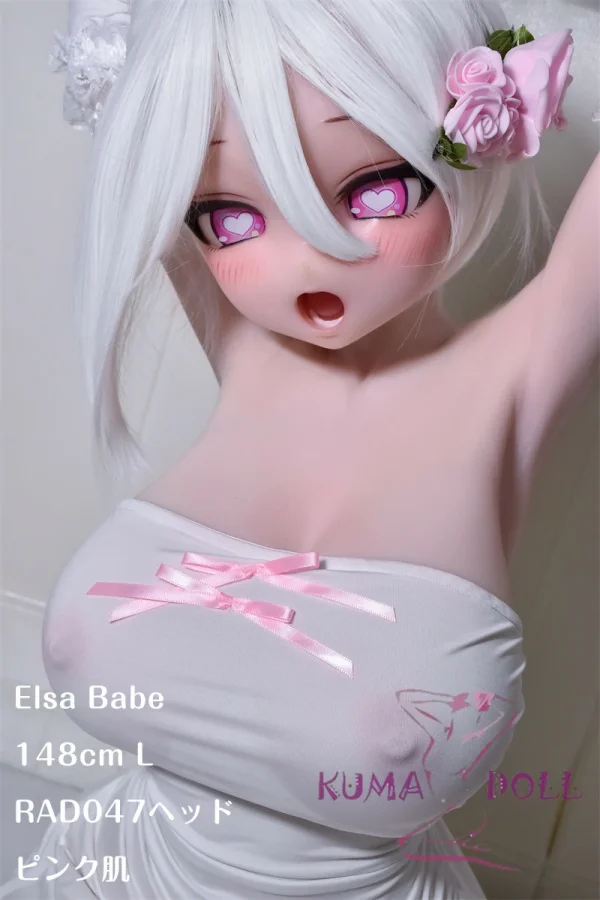 【8/31迄 12%OFF実施中！カートに入れると割引後の価格をご確認いただけます】Elsa Babe 148cm L  RAD043ヘッド 浅香 萌里 二次元 アニメドール フルシリコン製 カスタマイズ可 ハート型の瞳