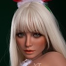 フルシリコン製 XTDOLL 157cm Dカップ  Meng ling (XT-bym16-B) ヘッド まぶたの開閉機能付き ラブドール 等身大ドール 軽量化仕様あり ピンクのボブヘア