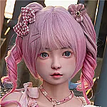 フルシリコン製 XTDOLL 157cm Dカップ  Meng ling (XT-bym16-B) ヘッド まぶたの開閉機能付き ラブドール 等身大ドール 軽量化仕様あり ピンクのボブヘア