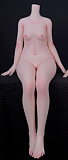MOZU DOLL 130cm 苗苗（Miaomiao）ヘッド バスト大 ビニール製頭部＋TPE製 ボディ 肌色＆眼球色＆メイク＆ウィッグ＆衣装は宣材写真と同じ ライトグリーンのストライプシャツ