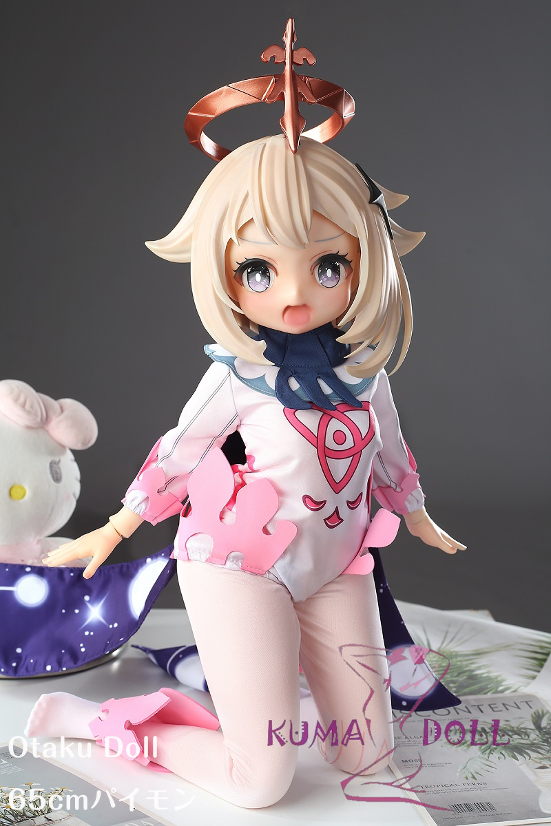 Otaku Doll ミニドール アニメ顔 派蒙パイモン 65cm PVCヘッド+シリコンボディ 収納が便利 セックスフィギュア 小さいラブドール