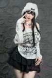 フルシリコン製ラブドール Irontech Doll T165cm Fカップ T1ヘッド クールガール オフショルダーTシャツ