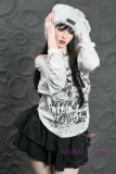 フルシリコン製ラブドール Irontech Doll T165cm Fカップ T1ヘッド クールガール オフショルダーTシャツ