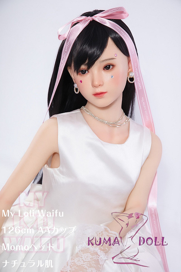 My Loli Waifu 略称MLWロり系ラブドール 126cm AAカップ シリコンヘッド momo ロリータ風等身大ドール 掲載画像はシリコンヘッド+TPE材質ボディー ヘッド材質選択可能 メイク選択可能
