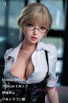 【新作キャンペーン12%OFF 4月30日迄】Houyu 158cm Eカップ 軽量  伊娃eva フルシリコン製  Houyu&RZRDOLLコラボ製品 後遇 黒縁メガネ  知的リアルドール
