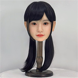 J-cute 137cm バスト平 AGD19 萌咲（もえ）ヘッド  LL団 ラブドール 髪の毛植毛 青いレースのドレス フルシリコン製 リアルドール
