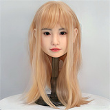 J-cute 137cm バスト平 AGD19 萌咲（もえ）ヘッド  LL団 ラブドール 髪の毛植毛 青いレースのドレス フルシリコン製 リアルドール
